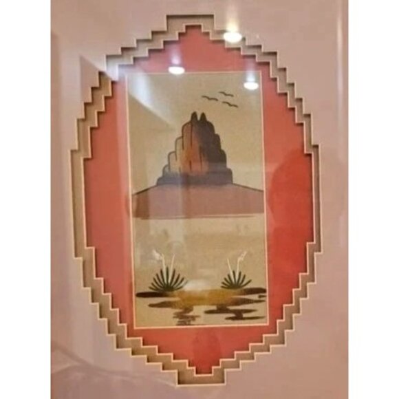 Ross & Cleo Wersonick Navajo Native American Sand Art Kachina Dolls Shadow Box - Picture 2 of 12